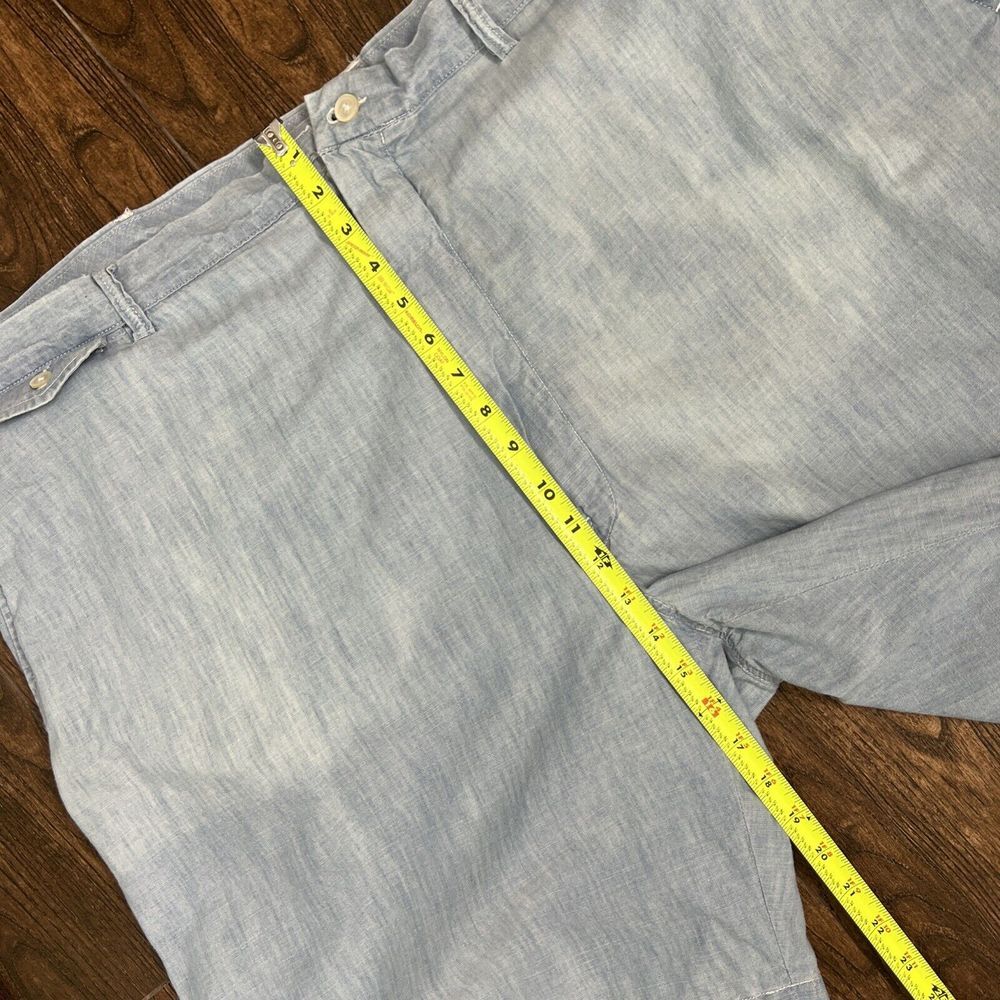 MENS POLO RALPH LAUREN BLUE‎ CHAMBRAY RIBBON TUXEDO STRIPE CHINO WALK SHORTS 50 - Picture 15 of 16